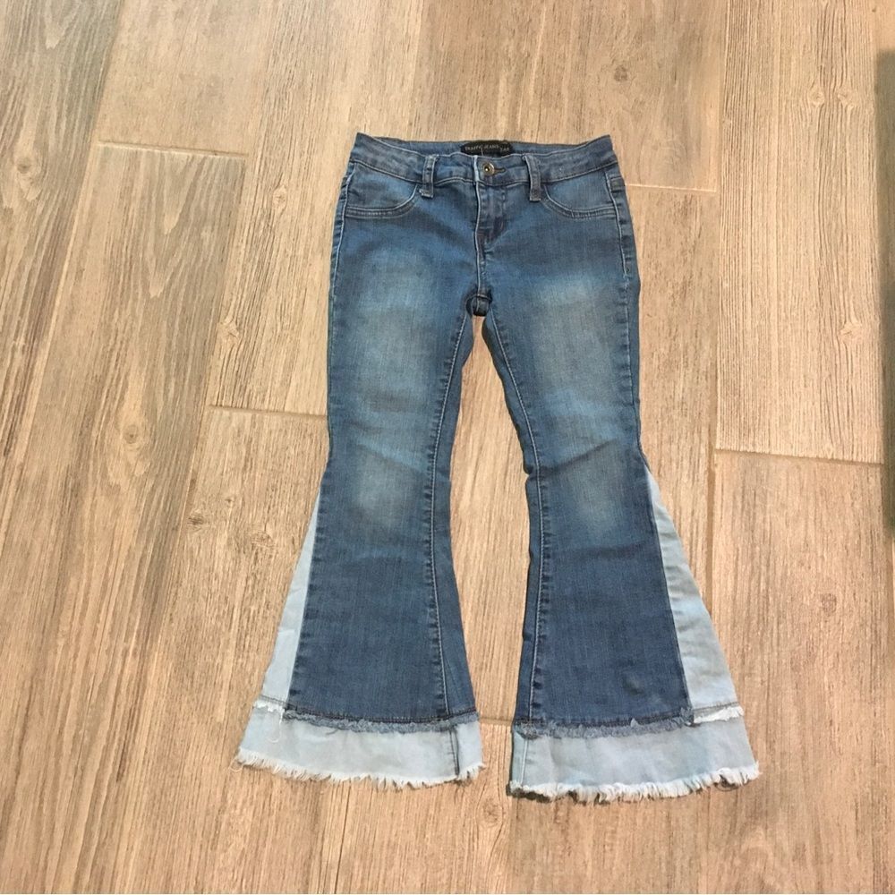 Traffic Jeans Wear Sz 8 High Waist Bell Bottom Denim Flared Pants Casual Trouser